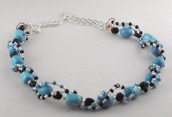 Turquoise, Agate, and Mixed Metals Necklace