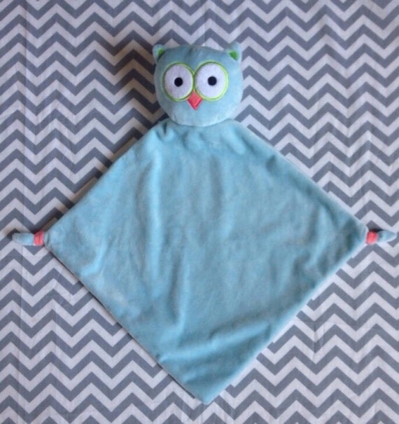 Personalized Owl Lovie Baby Blanket by on Etsy