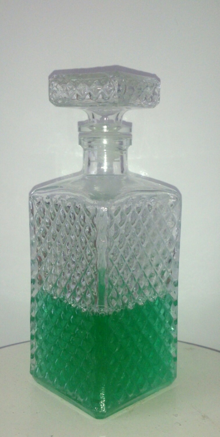 vintage cut glass decanter liquor decanter bar crystal class