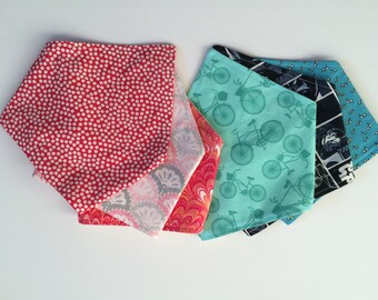 Woven Cotton Bandana Bibs - Choose 1