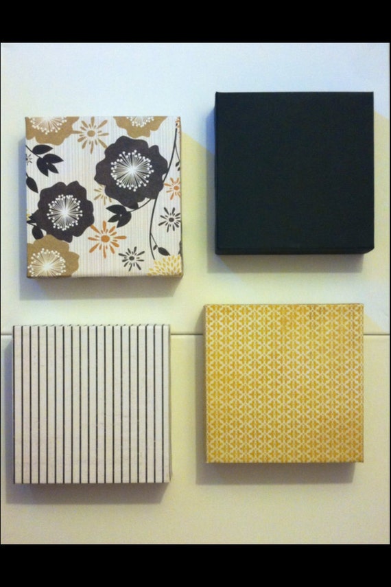 Items similar to Decorated Canvas Art Set of 4 on Etsy