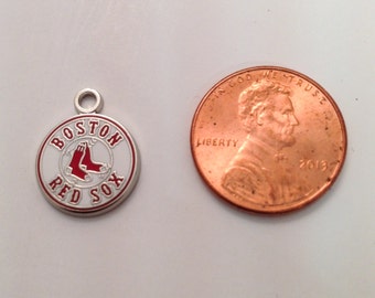 Boston Red Sox White Circle Logo MLB Charm