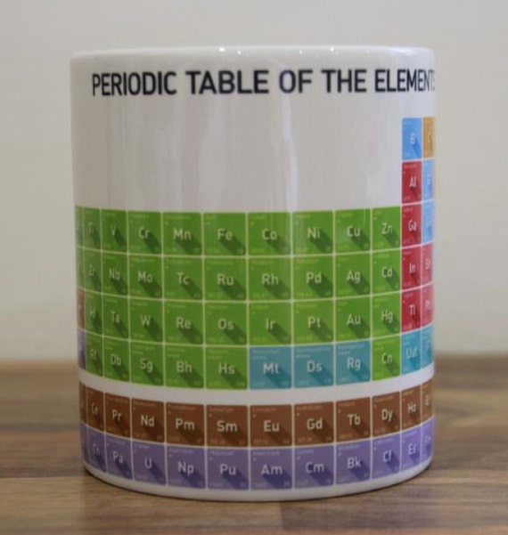 Mug Periodic Table of Elements Chemistry Atomic Numbers