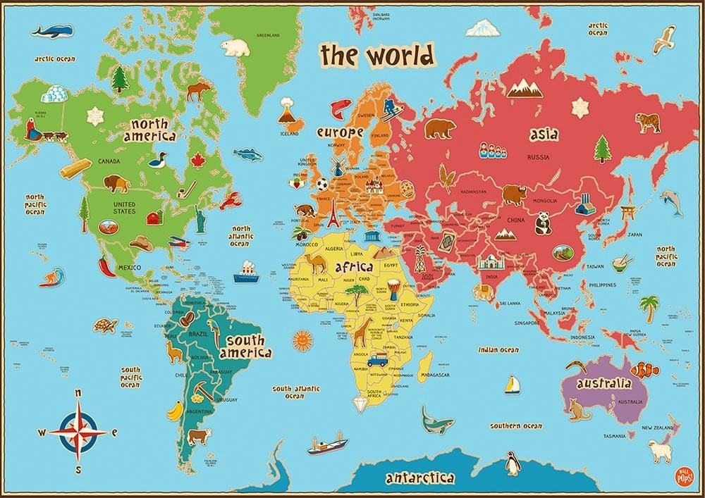 Children's Map Of the World