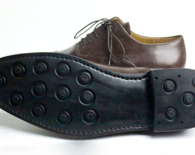 Handmade Goodyear Welted Men's Dress Shoes,Plain Captoe Pattern