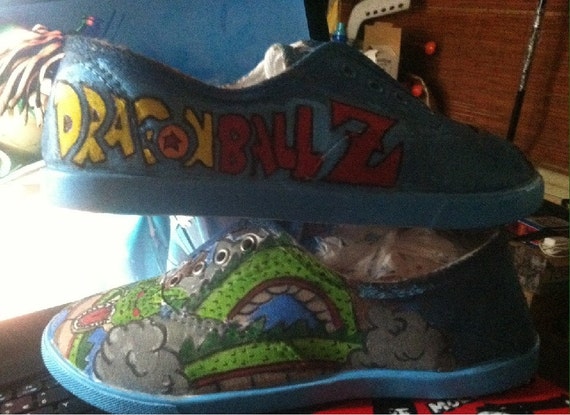 Items similar to painted dragon ball z shoes on Etsy