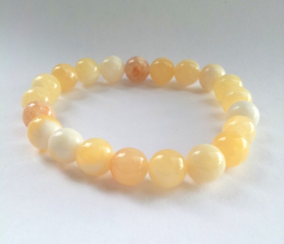 YELLOW CALCITE: Bracelet by organicpunk on Etsy