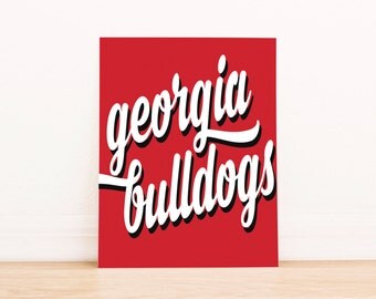 Popular items for georgia bulldogs art on Etsy