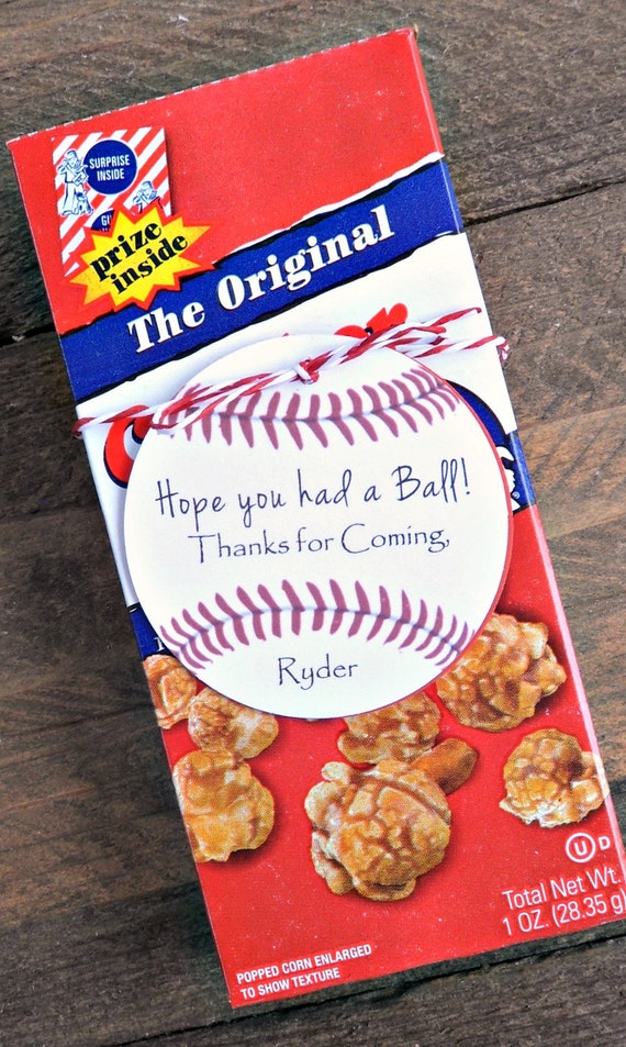 Custom Baseball Birthday Party Favors Hope You Had a Ball
