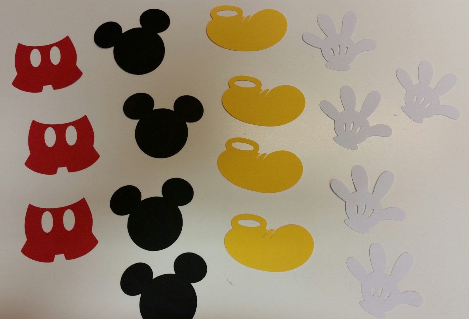 Mickey Mouse Shoes Gloves Pants Heads Die cuts/