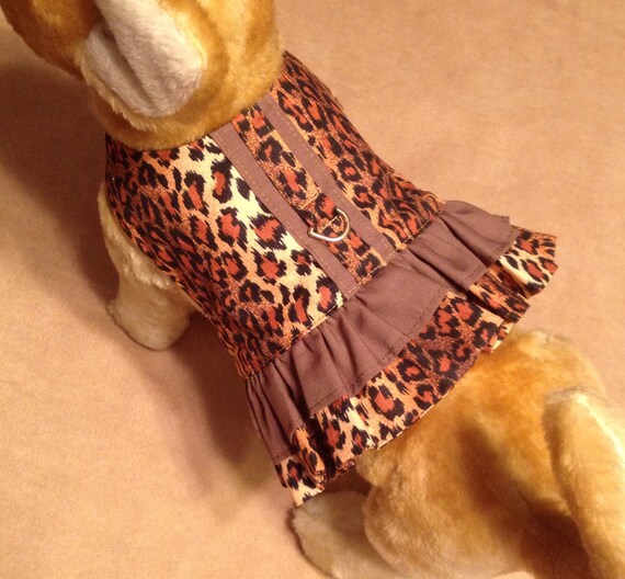 Leopard Print Dog Harness