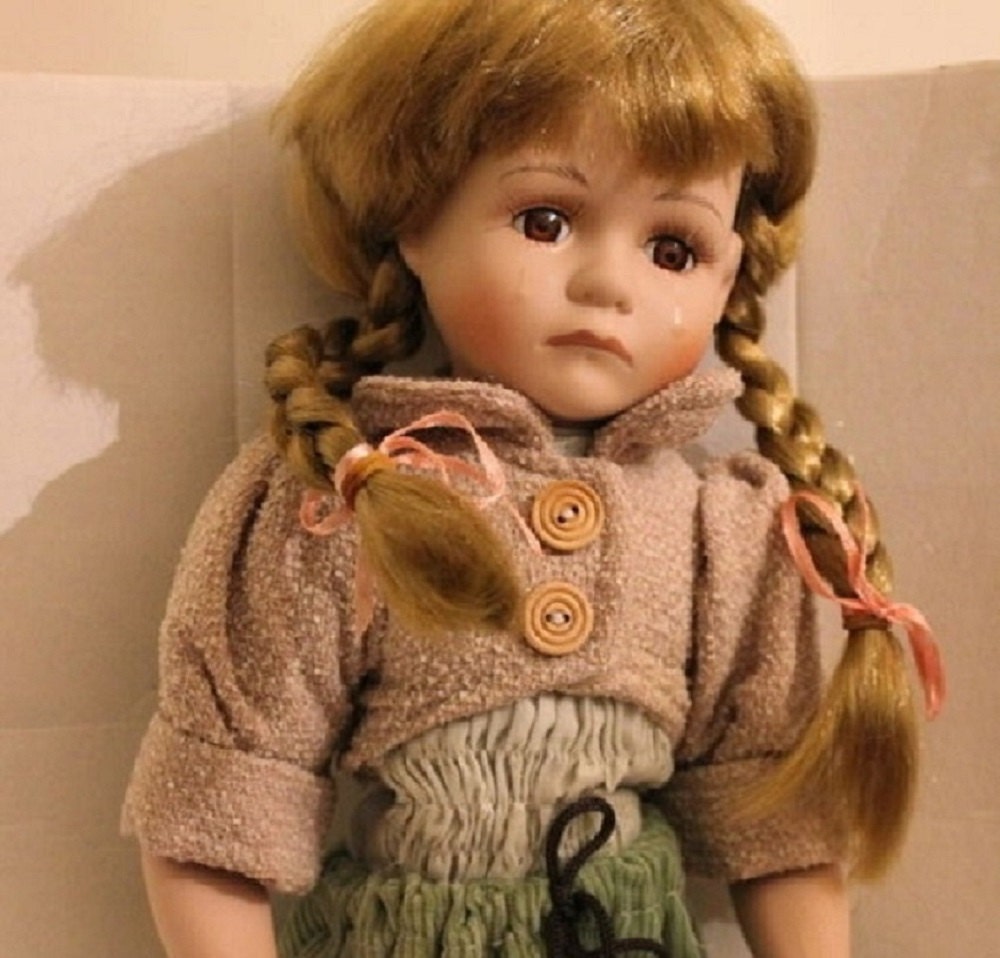 Cindy bambola di porcellana di biscuit biondo 16' di treasurerealm