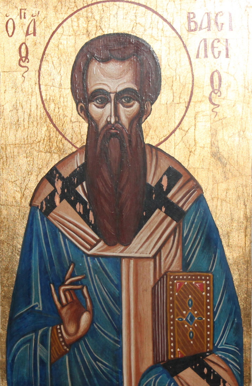 Orthodox hand painted icon SAINT BASIL