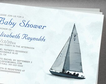 boat baby shower invites