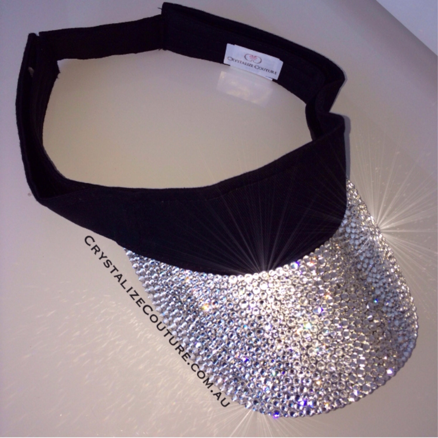 BLING sun visor embellished in Genuime Swarovski crystals/