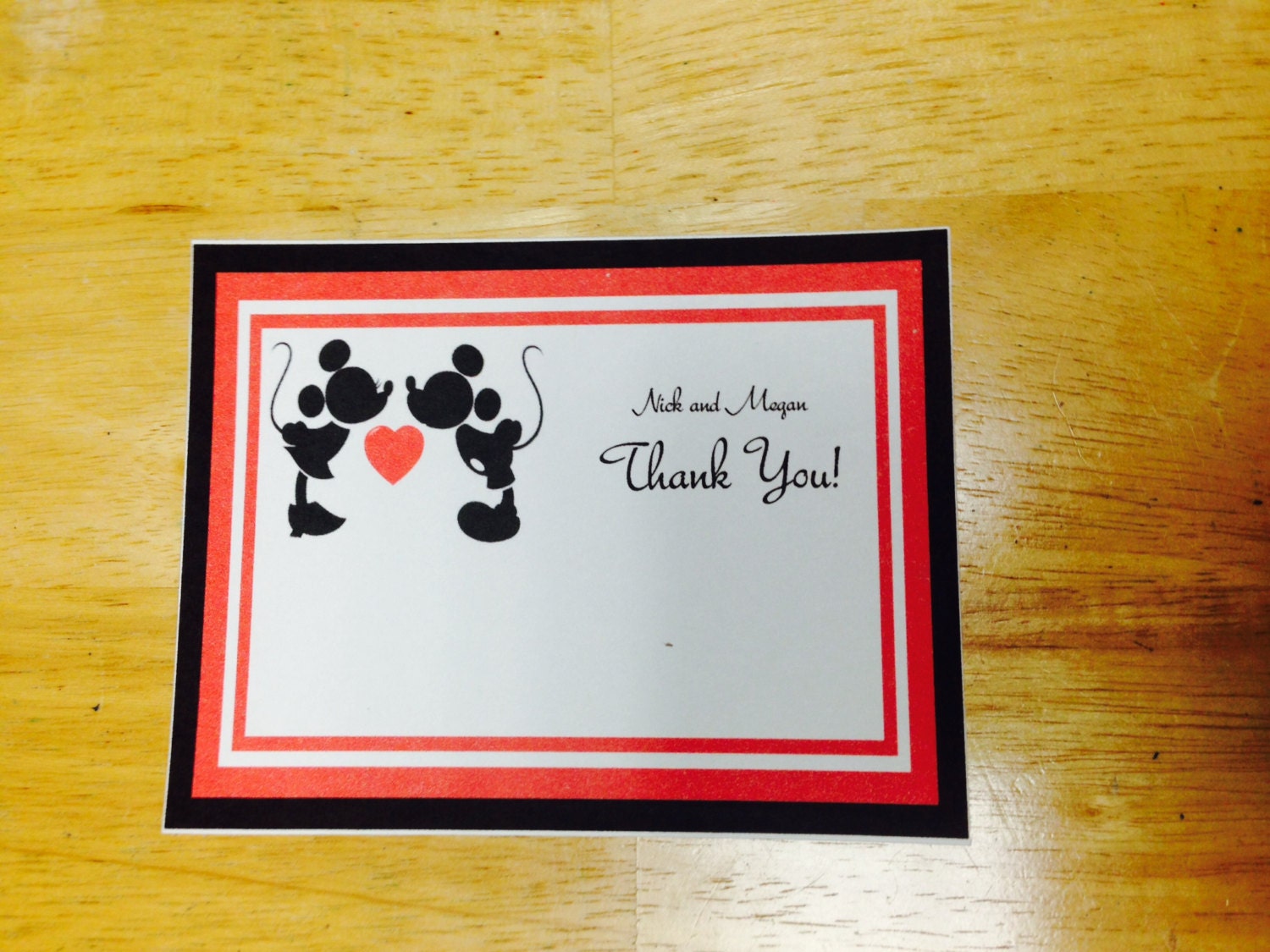 Set of 12 Custom Disney thank you cards for by DisneyWeddingMom
