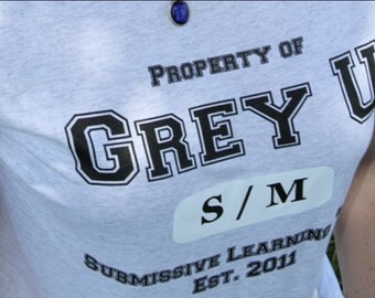 Grey U Collegiate Ladies Tee, inspired by Fifty Shades of Grey Trilogy
