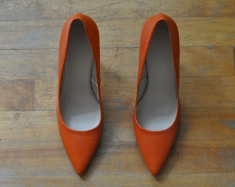 Popular items for orange high heels on Etsy