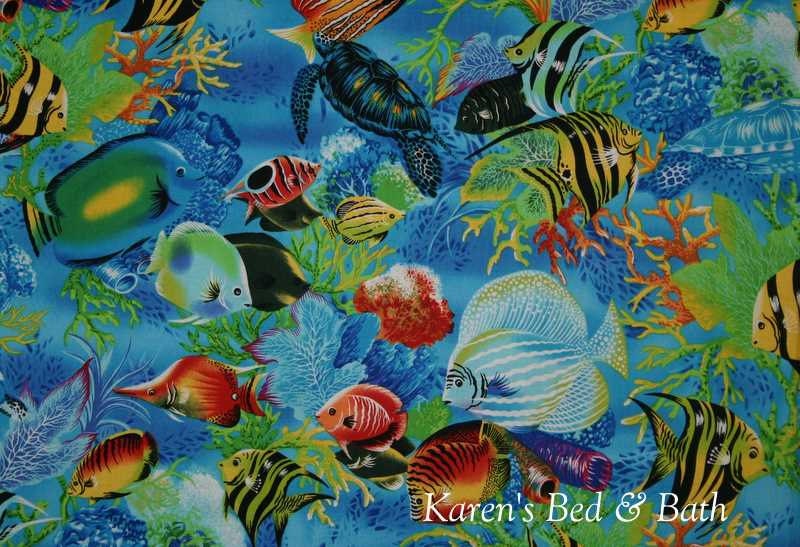 Tropical Fish Fabric Sea Life Paradise By the Yard, Fat Quarter ...