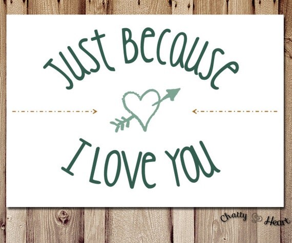 Items Similar To Love Card For Him Just Because Card