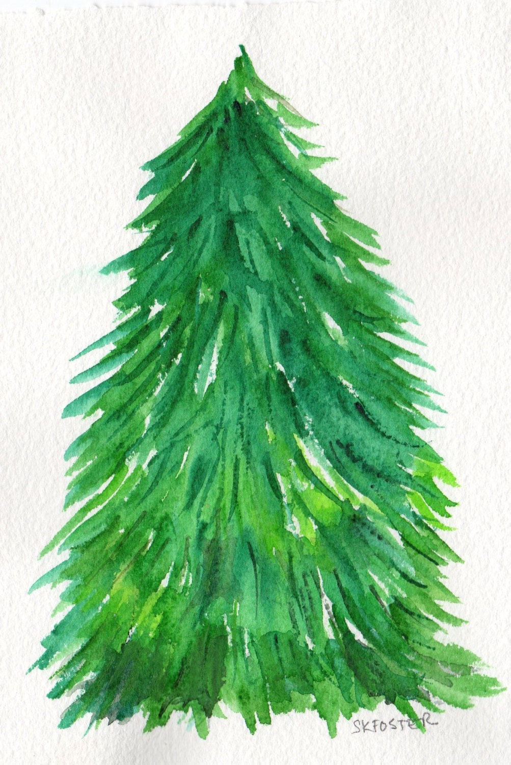 o christmas tree painting 5 x 7 original by sharonfosterart o christmas tree painting 5 x 7 original by sharonfosterart