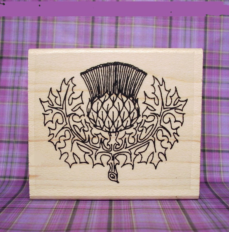 Scottish Thistle Rubber Stamp Icon of Scotland 128 by Triskelt