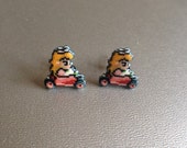 you're a peach - mario kart stud earrings
