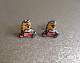 you're a peach - mario kart stud earrings