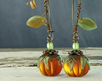 Pumpkin Earrings Halloween Earrings Pumpkin Jewelry Pumpkin Jewellery Halloween Jewelry Autumn Earrings Halloween Jewellery Fall Jewelry