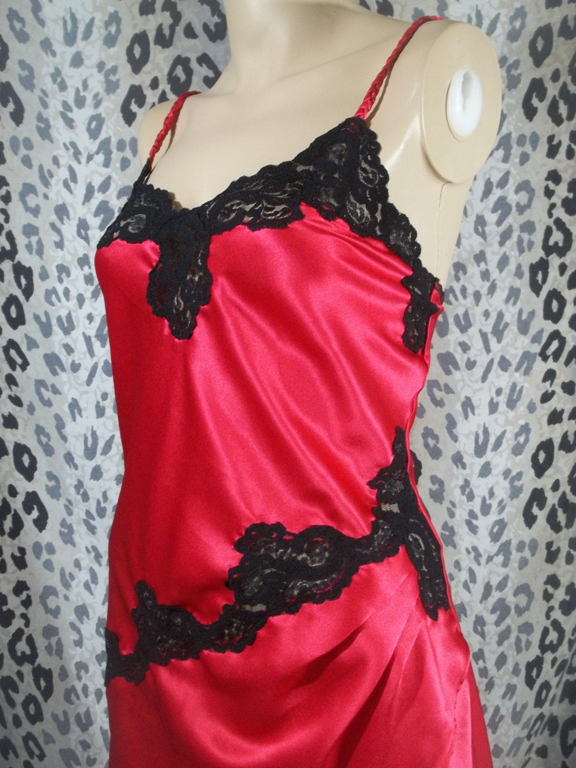 vintage victoria's secret satin nightgown chemise silky