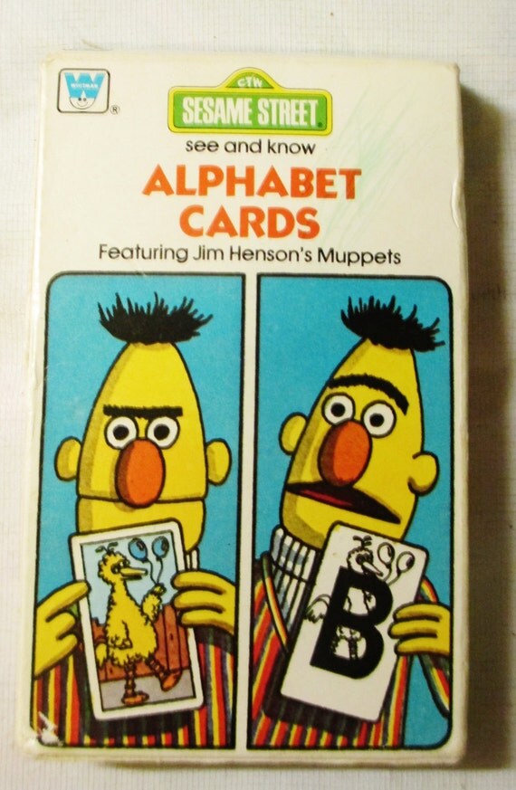 Vtge Sesame Street Set of 30 Alphabet Flash Cards