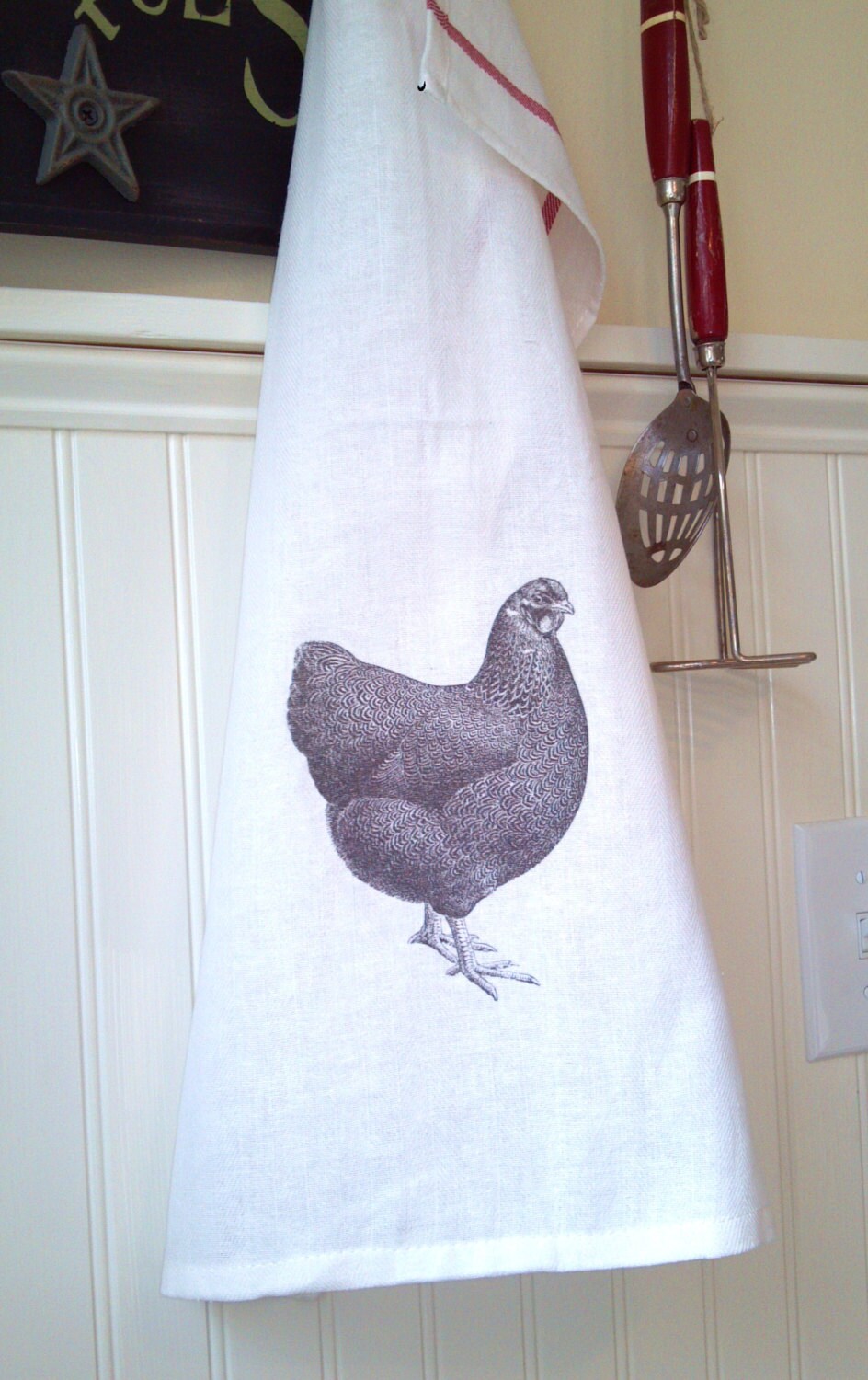 Chicken Kitchen Tea Towel Farm House Towel Kitchen Linen