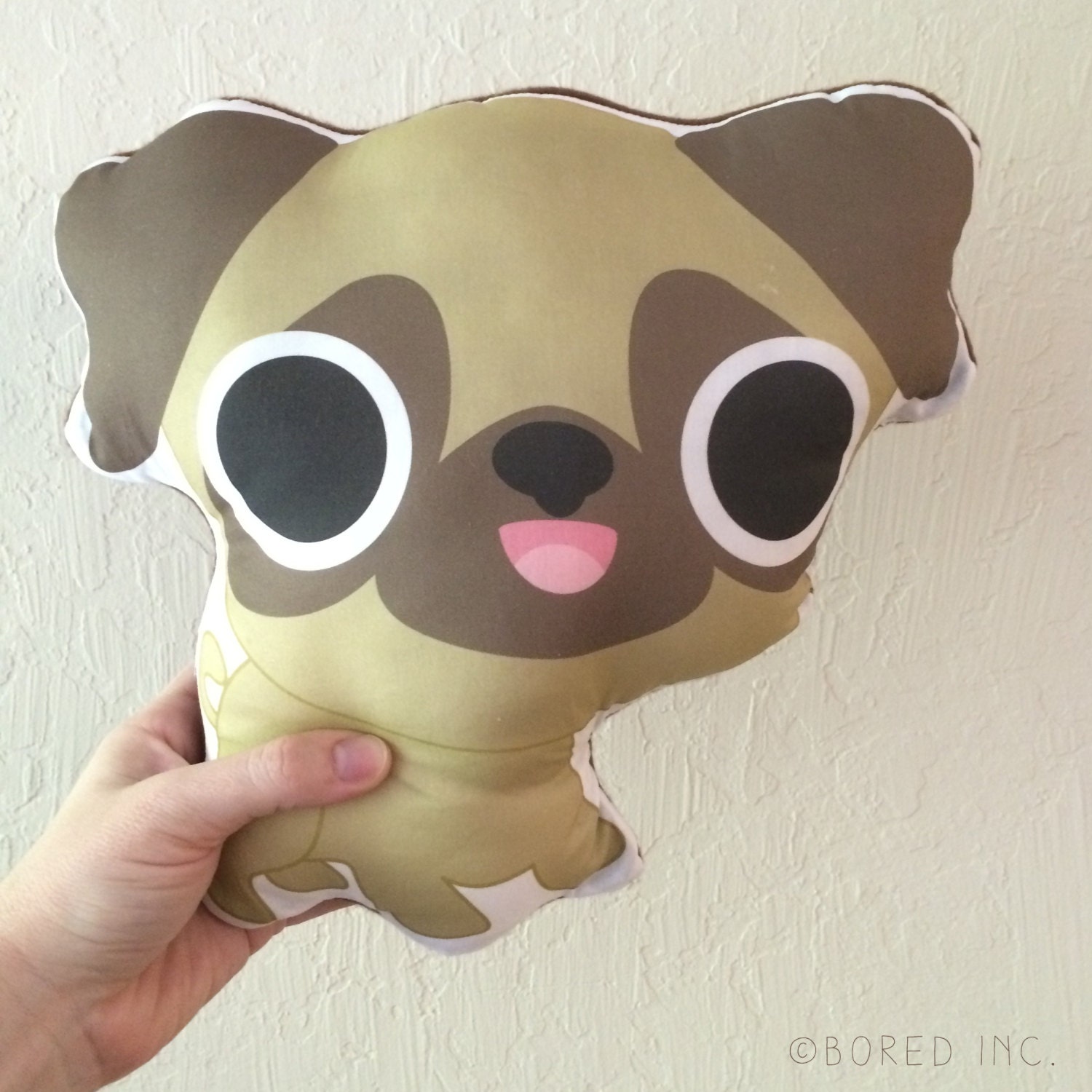 pug pillow plush