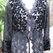 SIREN .gorgeous lace and velvet.. steampunk , gypsy couture .. jet black.. med/large