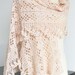 SOFT LACE - Champagne- Cashmere Blend Yarn Hand Crochet Ob Shawl/Scarf/wrap