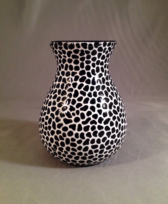 Bud Vase Black Cheetah Print by ChutneyBlakeDesigns on Etsy