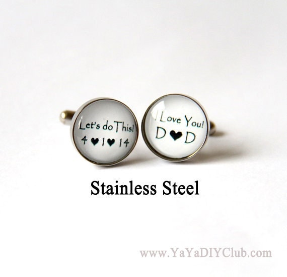 Grooms Gift from bride, Wedding Cufflinks for Groom Cuff Links, Custom ...