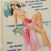 PIN UP CARD with Envelope, 1945, Earl Munson, Unfolding Card to Poster, Vintage Paper Ephemera