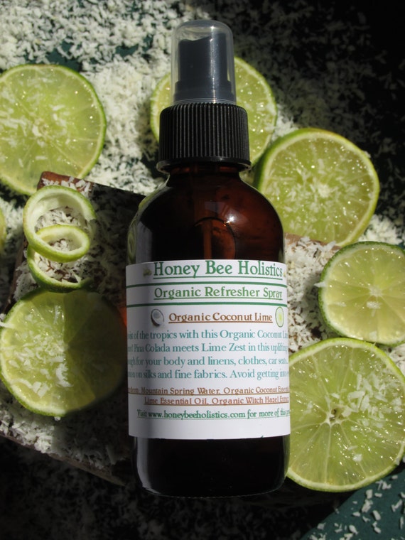 Organic Coconut Lime Body Spray and Fabric Refresher 4 oz.