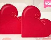Deep Pink HEART Favor Box - DIY Printable Valentine's Day Gift Box // Wedding Favor // Bridal Shower // Baby // Love - Instant Download Il_170x135