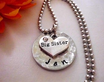 Sister Necklace, Big Sister Necklace, Personalized Jewelry, Big Sister Jewelry, Personalized Sister Necklace, Jewelry for Sister