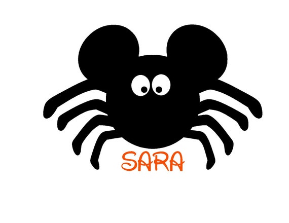 Personalized Mickey Mouse Spider a Iron On Vinyl Decal