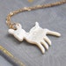 Deer Necklace, Gold Deer Necklace, Animal Necklace, Carved Jewelry, Woodland Jewelry, Small Deer Necklace, Fawn Necklace, Gifts under 25