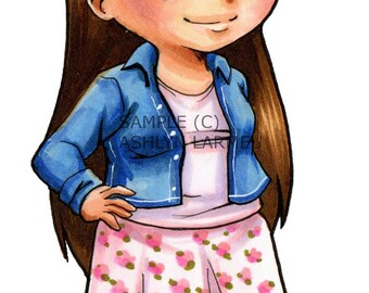 CUSTOM Chibi Marker Portrait customized anime art portrait manga caricature copic