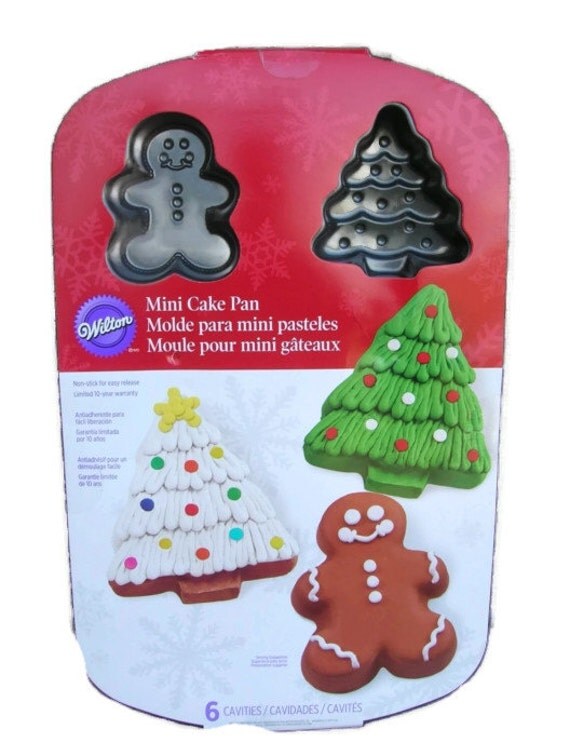 Items similar to Mini Cake Pan Christmas Tree Gingerbread Man on Etsy