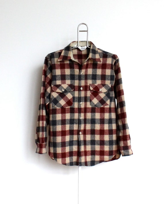 Vintage Woolrich Buffalo Plaid Wool Blend by beachwolfvintage