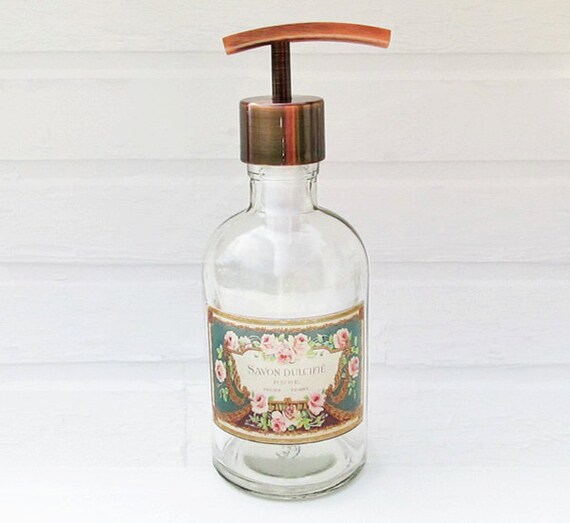 Glasflaska med pump - loveoldstuff - etsy.com