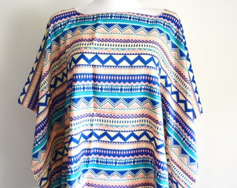Boho Sheer Caftan Plus Size Beach Pool Cover Up by AnytimeScarf