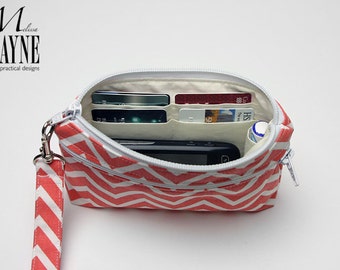 Large - Wristlet Wallet, Cell Phone Clutch with Removable Strap -Mini ...