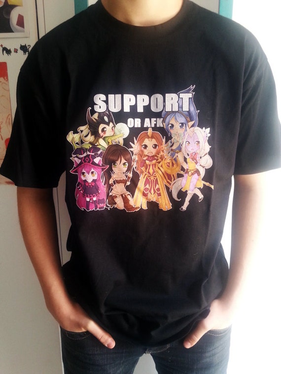 Support Or Afk T-shirt League Of Legends By Linkitty On Etsy